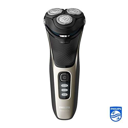 Philips Shaver Series 3000 - Elektrischer Nass- und Trockenrasierer für Herren mit ausklappbarem Trimmer und Reisetasche (Modell S3230/52)