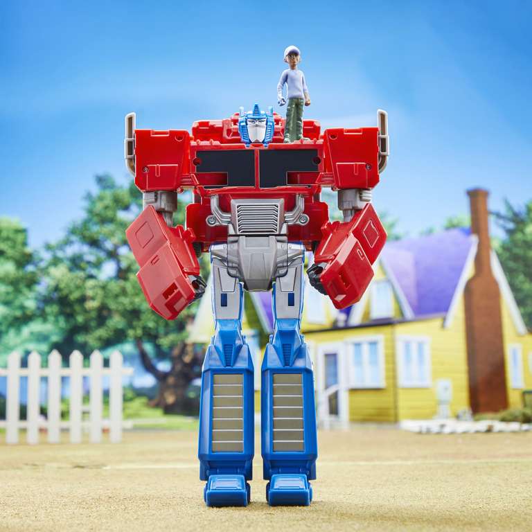 [Prime] Transformers Spielzeug EarthSpark Spin Changer Optimus Prime Action-Figur (20 cm) mit Robby Malto Figur (5 cm), ab 6 Jahren