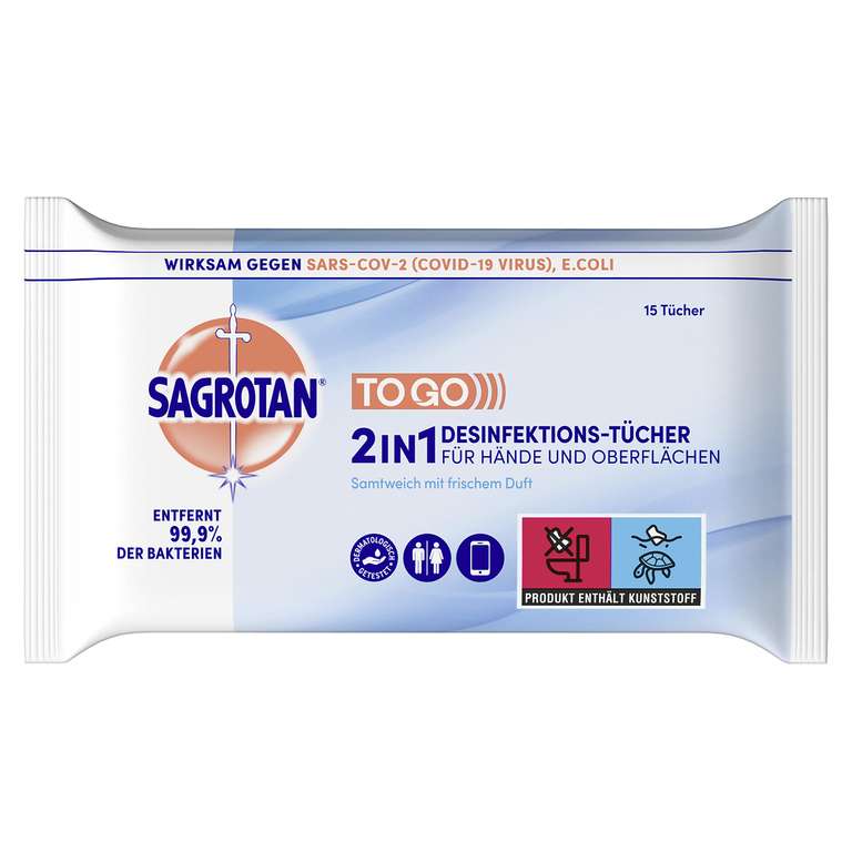Prime: Sagrotan Sammeldeal: z.B. 8x 15 2in1-Desinfektionstücher für 10,74€ | 4x 600ml Desinfizierender Allzweck-Reiniger für 7,68 €