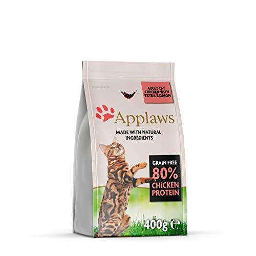 Applaws Complete Trockenfutter Getreidefrei mit Huhn und Lachs 1 x 400g Beutel für 2,09€