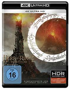[amazon.de] Der Herr der Ringe: Extended Edition Trilogie 4K Ultra-HD Blu-ray (Prime Versand frei) 46,97 €