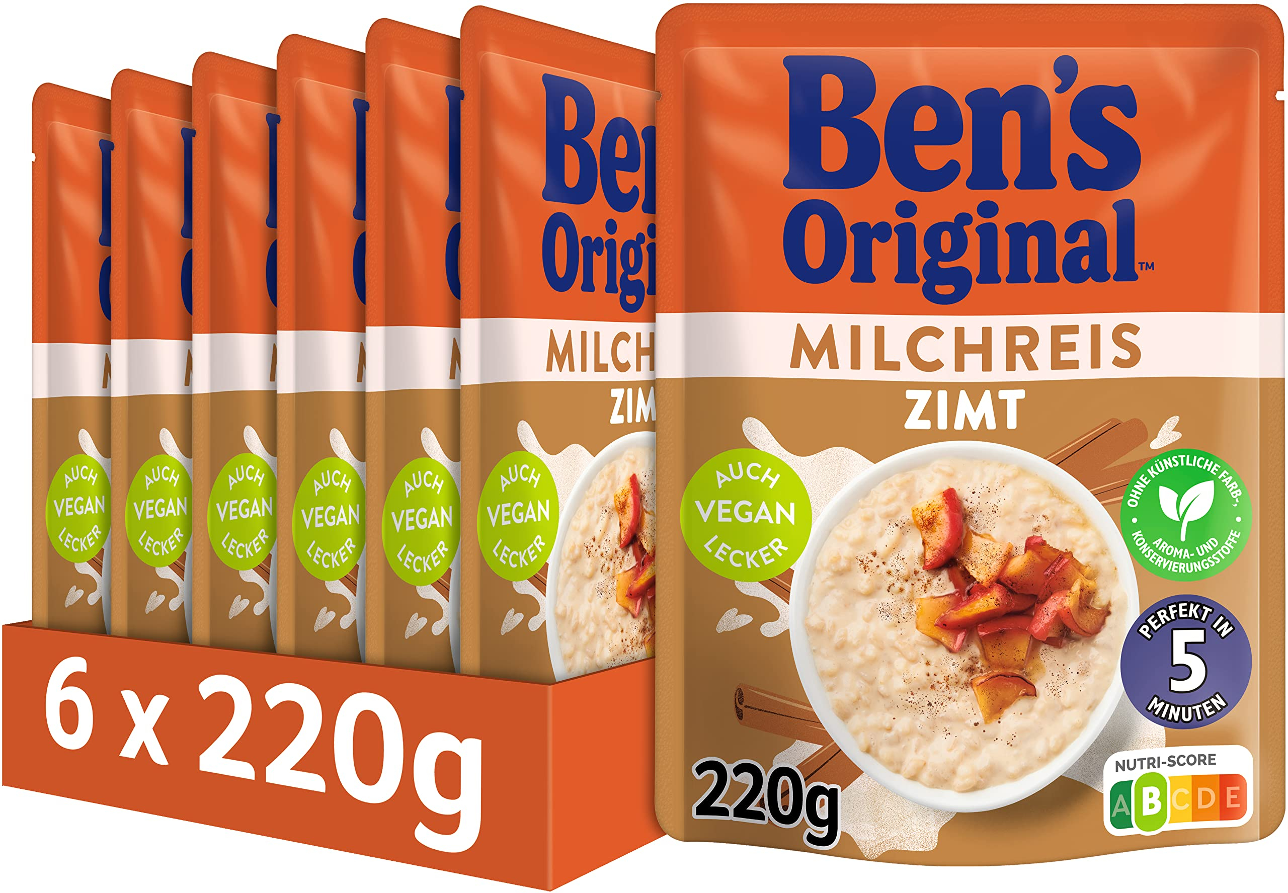 [Prime-SparAbo] Ben’s Original Express-Milchreis Zimt und Milchreis Klassik im 6er-Pack für 6,45 €