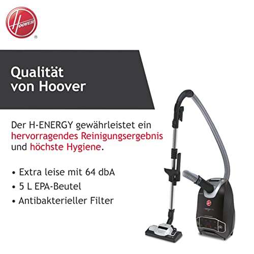 Hoover Bodenstaubsauger HE720PET 011, 850,00 W, mit Beutel, Staubsensor, XL Epa-Beutel, LED-Anzeige
