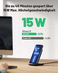 INIU Wireless Charger Stand, 15W Induktive Ladestation Schnelles Kabelloses Ladegerät Handy Ständer Handyhalterung