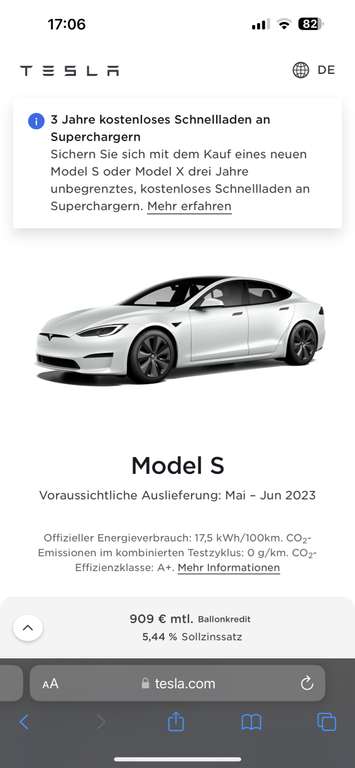 Tesla Model X oder S kaufen und 3 Jahre Free charging erhalten