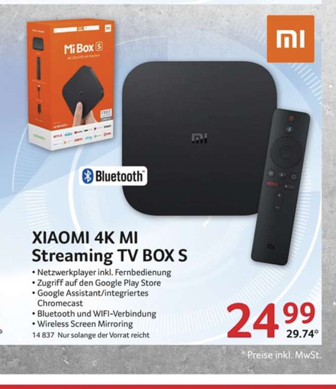 Xiaomi Mi tv box S 4K (OFFLINE Selgros)