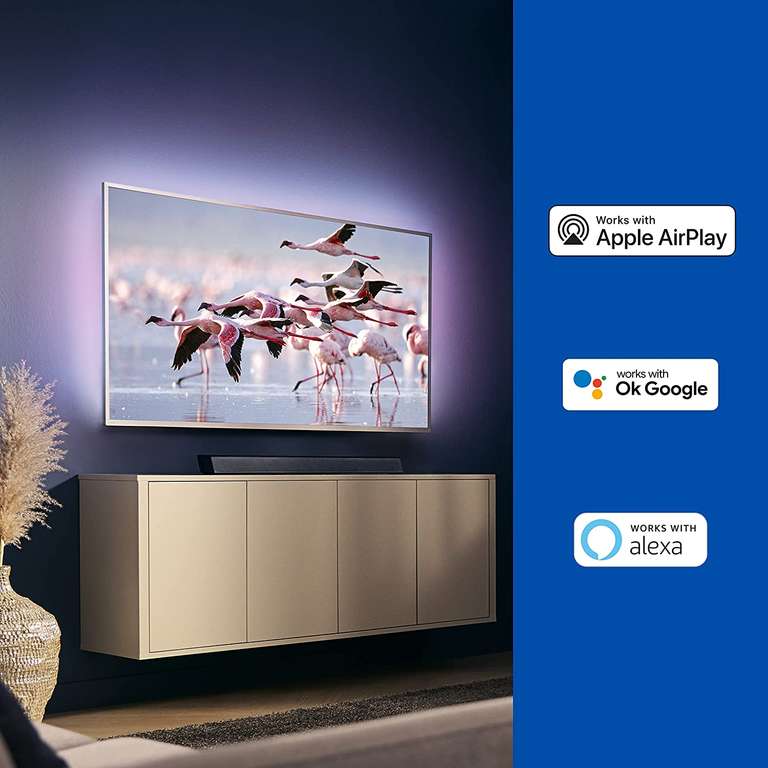 Philips TAB8205/10 Soundbar + 70€ Cashback (200W, Dolby Digital Plus, HDMI-ARC, Optical- & AUX-In, WLAN, Bluetooth, Airplay 2, Google Cast)