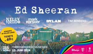 Tickets FAN FEST EURO 2024 | Kategorie 3 | Ed Sheeran, Nelly Furtado, Mark Forster, Dylan und Tim Bendzko