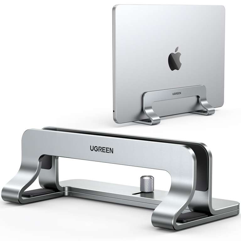 UGREEN Vertikaler Laptop Ständer für Notebooks & Apple Macbooks aus Aluminium 20471 (silber)