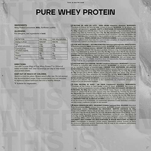 Bulk Pure Whey Protein Pulver, Eiweißpulver, 2,5 kg, Verschieden Sorten 15,99/KG Prime