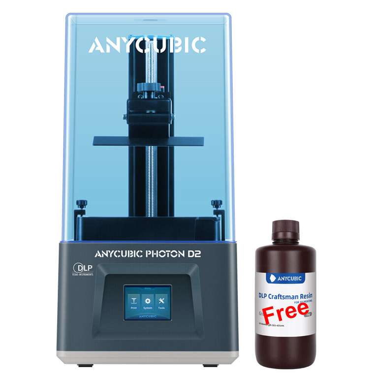 Anycubic Photon D2 - DLP 3D Drucker + 1 kg DLP Resin