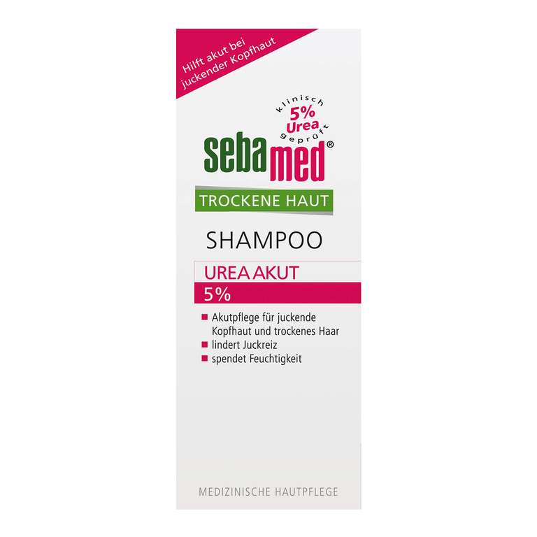 SEBAMED Shampoo Urea Akut 5%, lindert spürbar Juckreiz bei trockener Kopfhaut (3,82€ möglich) (Prime Spar-Abo)