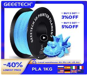 Geeetech Pla Filament 1kg 1,75mm verschiedene Farben (zusätzlich --> 4€ Rabatt pro 20€ (max 16€)
