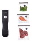 Akku-Handvakuumierer 'Vacu OneTouch' mit innovativer Food Manger App, inkl. 10 Zip-Beutel & USB Ladekabel