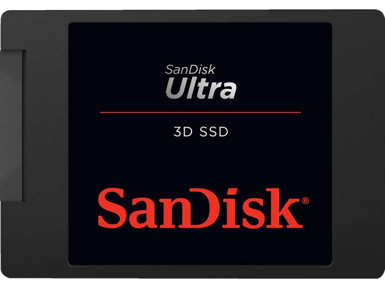 SanDisk Ultra 3D SSD 2 TB interne (SSD intern 2,5 Zoll, stoßbeständig, 3D NAND, n-Cache 2.0-Technologie, 560 MB/s Übertragungsraten) Schwarz