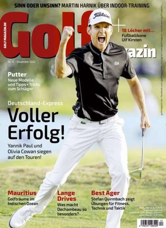 Golf Magazin Abo (6 Ausgaben) für 103 € mit 90 € BestChoice-Universalgutschein // kein Werber notwendig