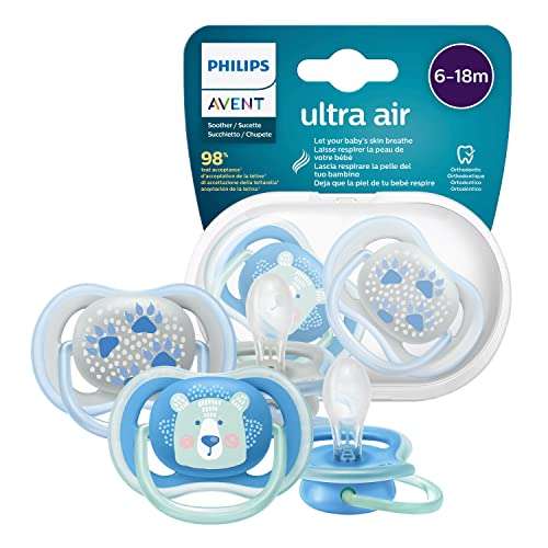 [PRIME] PHILIPS Avent Ultra Air, 6 - 18 Monate, Doppelpack Schnuller Beruhigungssauger