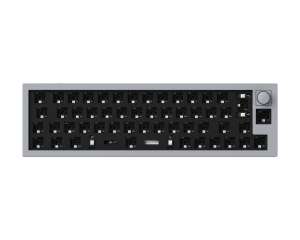 KEYCHRON Q9 QMK 40% ISO Barebone Knob Version RGB Hot-Swap Gaming-Tastatur - (schwarz, silber und blau)