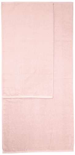Amazon Basics - Handtuch-Set, schnelltrocknend, 2 Badetücher und 4 Handtücher - Blütenrosa, 100% Baumwolle