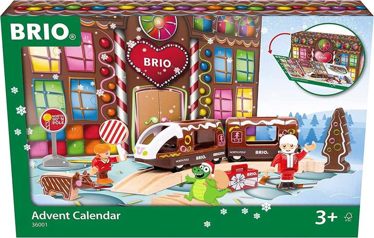 (Prime) BRIO World, Adventskalender 2022, weihnachtliche Holzeisenbahn