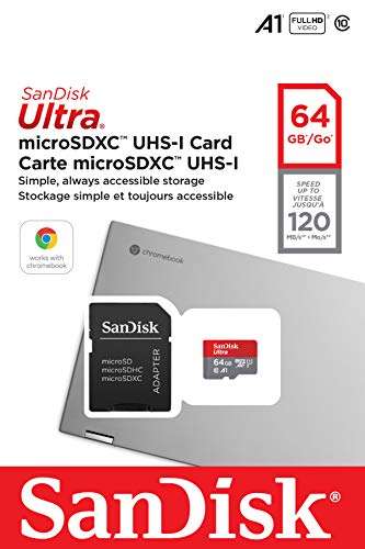 SanDisk Ultra 64GB SDXC Speicherkarte, von bis zu 120 MB/s, Class 10, UHS-I, V10 7,99€ und als nicht-micro SD-Karte für 6,99€ (Prime/Up)