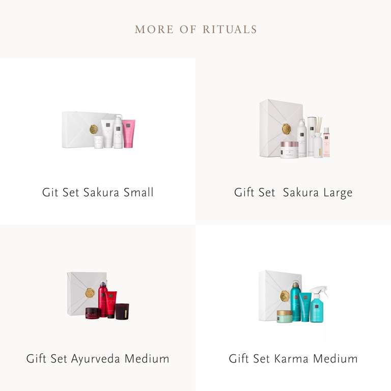 RITUALS Geschenkset The Ritual of Sakura, M – Geschenkbox 4 Produkten - Körperpflege mit Reismilch u Kirschblüten (PRIME) - Pattern Europe