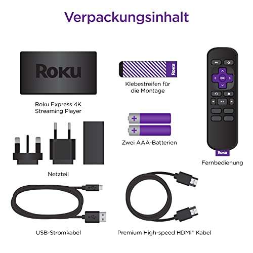 Roku Express 4K | HD-4K-HDR Streaming Media Player (Prime)