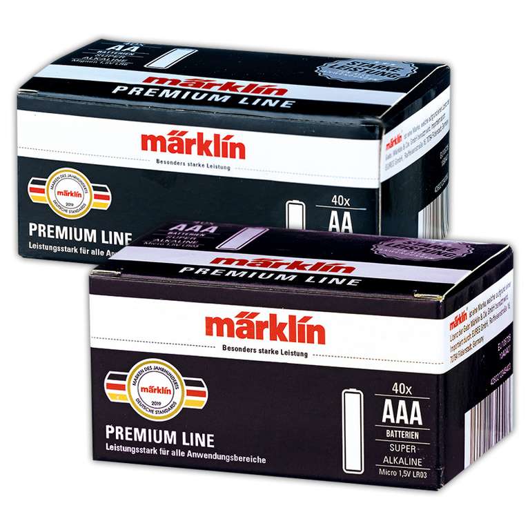 Märklin Premium Line Batterien AA und AAA, 40 Stk. (OFFLINE)