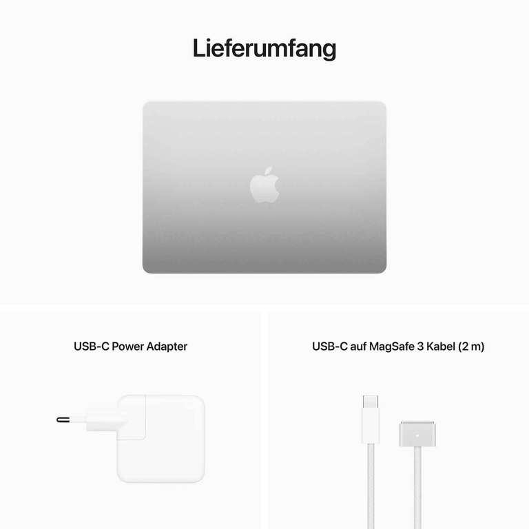 Bestpreis! Apple MacBook Air M2 512GB 8-Core 10-Core silber oder spacegrau für 1.349€