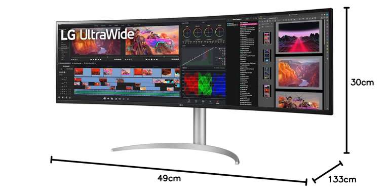 LG Electronics 49WQ95X-W.AEU IPS 32:9 UltraWide Monitor 49" (124,46 cm)