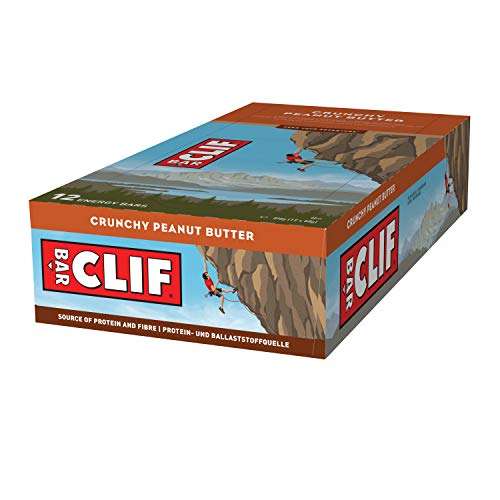 [Prime] CLIF Bar Energieriegel Crunchy Peanut Butter, Erdnussbutter (12er Pack)
