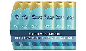 Head & Shoulders DERMAXPRO Tiefenwirksame Feuchtigkeit Anti-Schuppen Shampoo & Kopfhautpflege bei trockener Kopfhaut, 6x360 m [Prime]