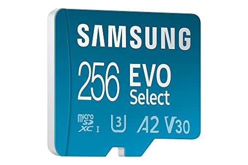 [Personalisiert]Samsung EVO Select microSD Speicherkarte (MB-ME256KA/EU), 256 GB, UHS-I U3, Full HD, 130MB/s Lesen