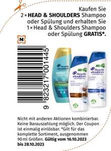 HEAD & SHOULDERS Shampoo oder Spülung 3 für 2 [Drogerie Müller]