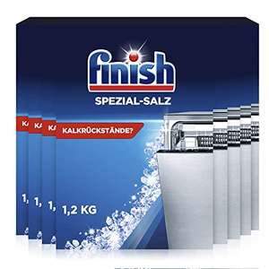 [PRIME/Sparabo] 8er Pack Finish Spezial-Salz – Spülmaschinensalz zum Schutz vor Kalkablagerungen und Wasserflecken – Multipack mit 8 x 1,2kg