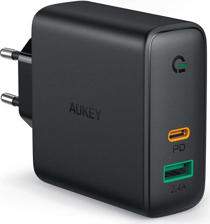 AUKEY PA-D3 Dual-Port GaN Ladegerät | 60W | Power Delivery 3.0 | USB-C & USB-A