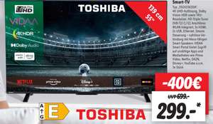 Toshiba 4K UHD Smart TV 55UV2363DA ab 23.5. lokal bei Lidl