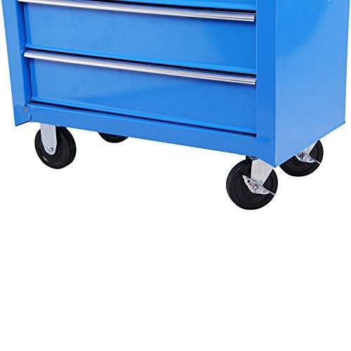 Werkzeugwagen mit 5 Schubladen in blau