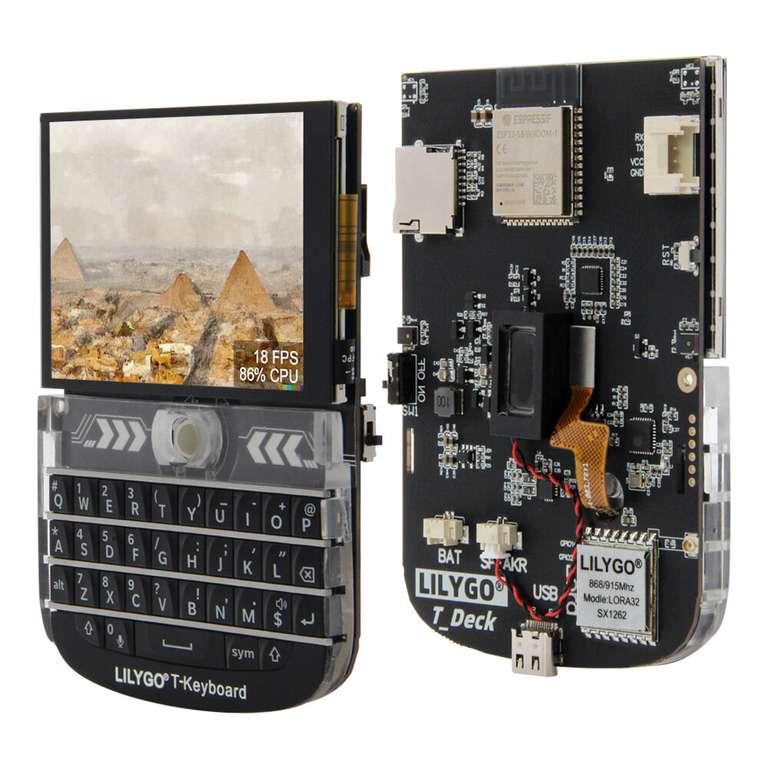 LILYGO T-Deck ESP32-S3 LoRa Microcontroller Programmer, 2,8 Zoll Display, Keyboard - ohne LoRa/mit 433/868/915 MHz - 45,71/51,17 €