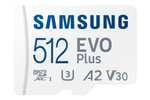 [eBay] 512GB Samsung EVO Plus 2021 R130 microSDXC Kit, UHS-I U3, A2, Class 10 | 130 MB/s