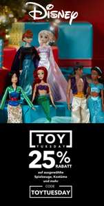 Disney Shop toy tuesday 25% auf über 600 Artikel (actionfiguren,puppen,sammlerstücke und limitierte sachen)