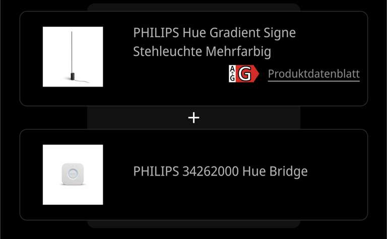 Philips Hue Gradient Signe Stehleuchte (schwarz)