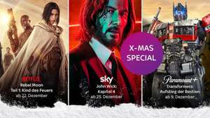 Sky Entertainment Plus + Cinema (inkl. Paramount+ und Netflix) für 20€ mtl. + 100€ Wunschgutschein