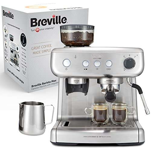[Amazon.de] Breville Barista Max Siebträgermaschine | Espressomaschine 15 Bar inkl. Kaffeemühle und Tamper - VCF126