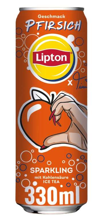 LIPTON Ice Tea Sparkling "Pfirsich" oder "Zitrone Zero" | mit Kohlensäure | Eistee | 24 x 0.33l Dosen | Pfandfehler [Prime Spar-Abo]