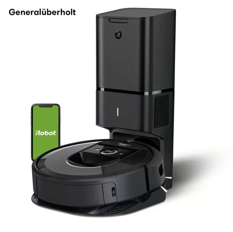 iRobot Roomba i7+ (i7558) generalüberholt, Saugroboter Absaugstation