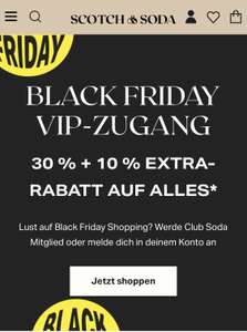 Black Friday - Scotch and Soda 30% + 10% an der Kasse