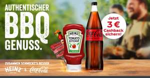 Coca Cola / Heinz Produkte im Wert von 10€ kaufen - 3€ Cashback erhalten (Cola, Cola light, Fanta, Sprite, Mezzo Mix, Vio, Lift, Fuze Tea)
