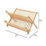[Prime] Amazon Basics Bambus-Trockengestell, runde Stange, zusammenklappbar, 2-stufig