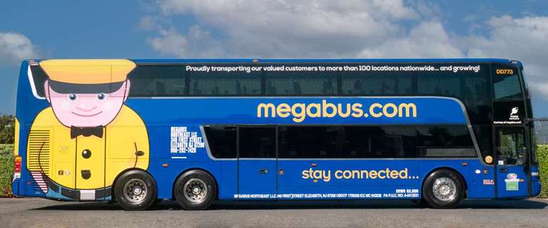 Megabus: Mehr als 500 Routen in USA & Kanada ab 1$ (zzgl. 3,99$ Servicegebühr) - z.B New York - Washington, Dallas - Austin uvm.